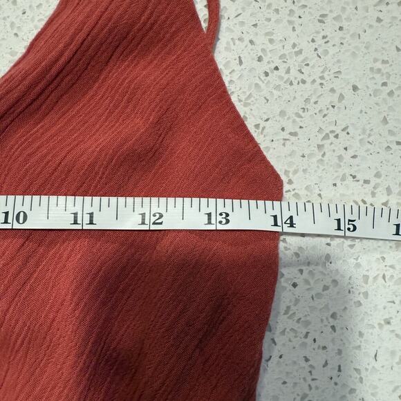 Lulus Lost in Paradise Rusty Rose Maxi Dress Open Back Small Wedding Vacation - Picture 9 of 10